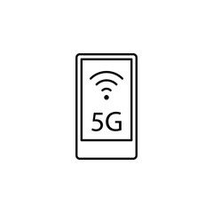 mobile connectivity, data and internet icon. Element of technology icon for mobile concept and web apps. Thin line mobile connectivity, data and internet icon