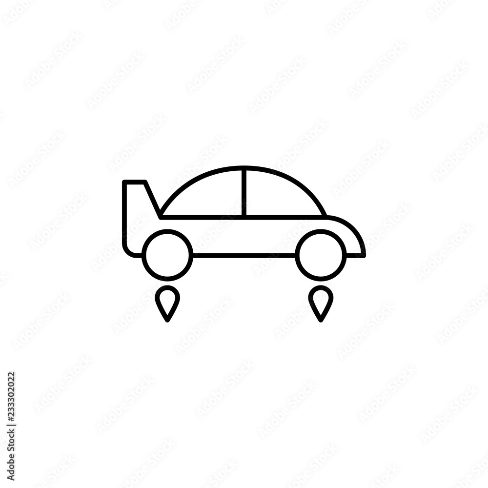 Poster technology car, flying car icon. element of technology icon for mobile concept and web apps. thin li
