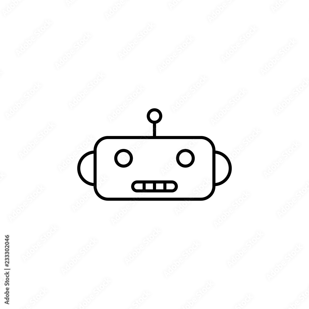 Poster technology robot icon. Element of technology icon for mobile concept and web apps. Thin line technology robot icon can be used for web and mobile