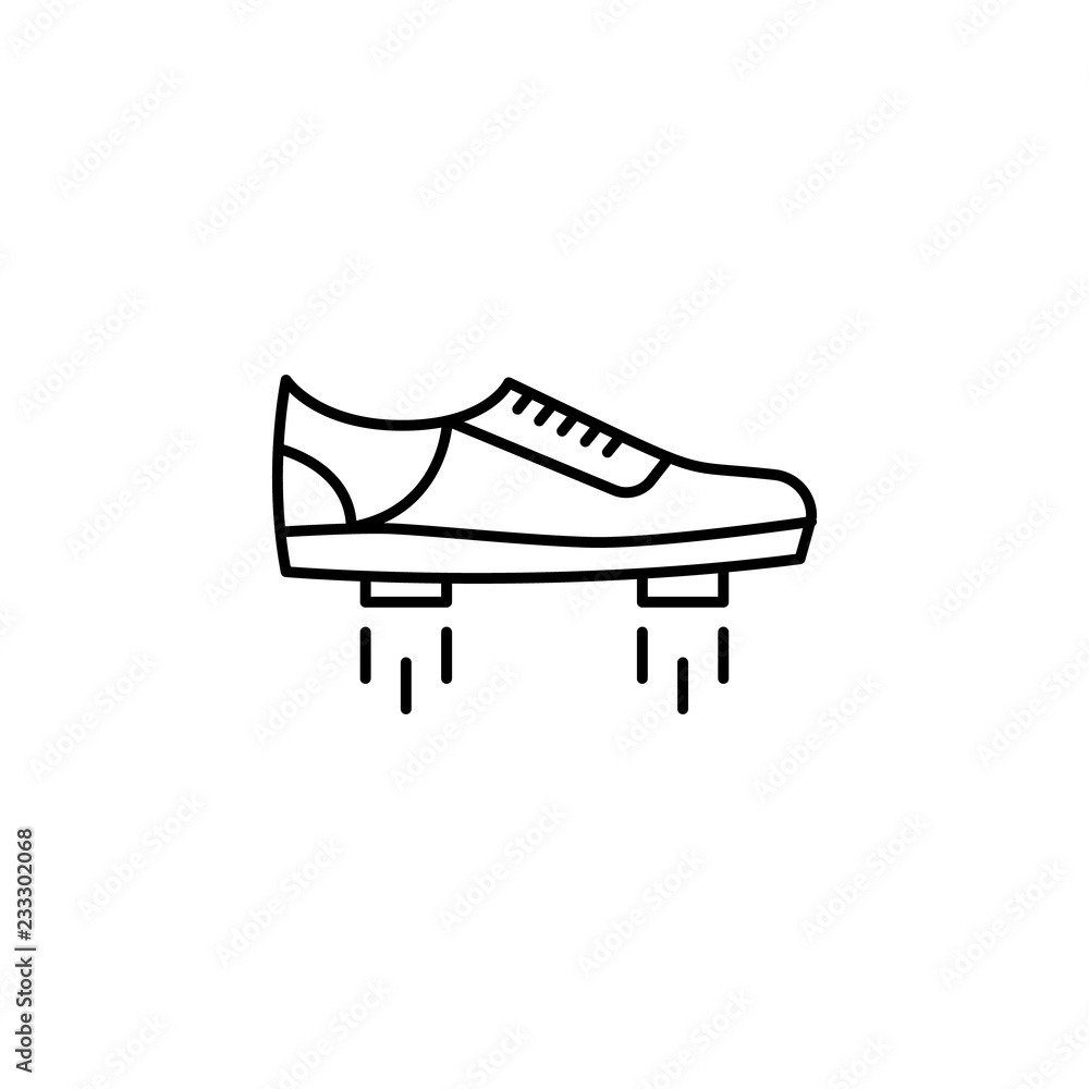 Poster technology shoes icon. element of technology icon for mobile concept and web apps. thin line technol
