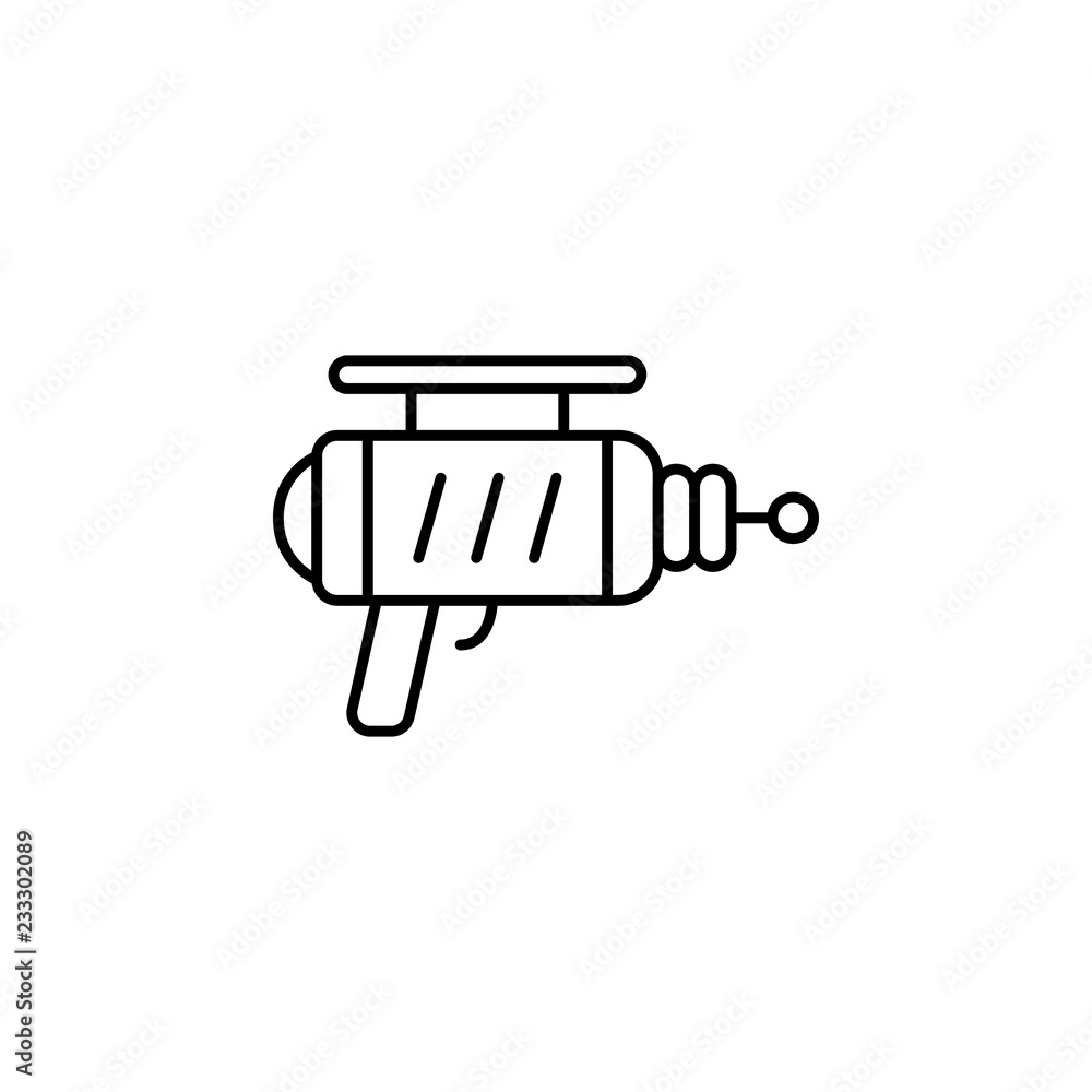 Aufkleber technoogy gun, lazer icon. element of technology icon for mobile concept and web apps. thin line tec