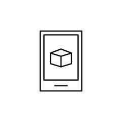 smartphone, 3D icon. Element of technology icon for mobile concept and web apps. Thin line smartphone, 3D icon can be used for web and mobile