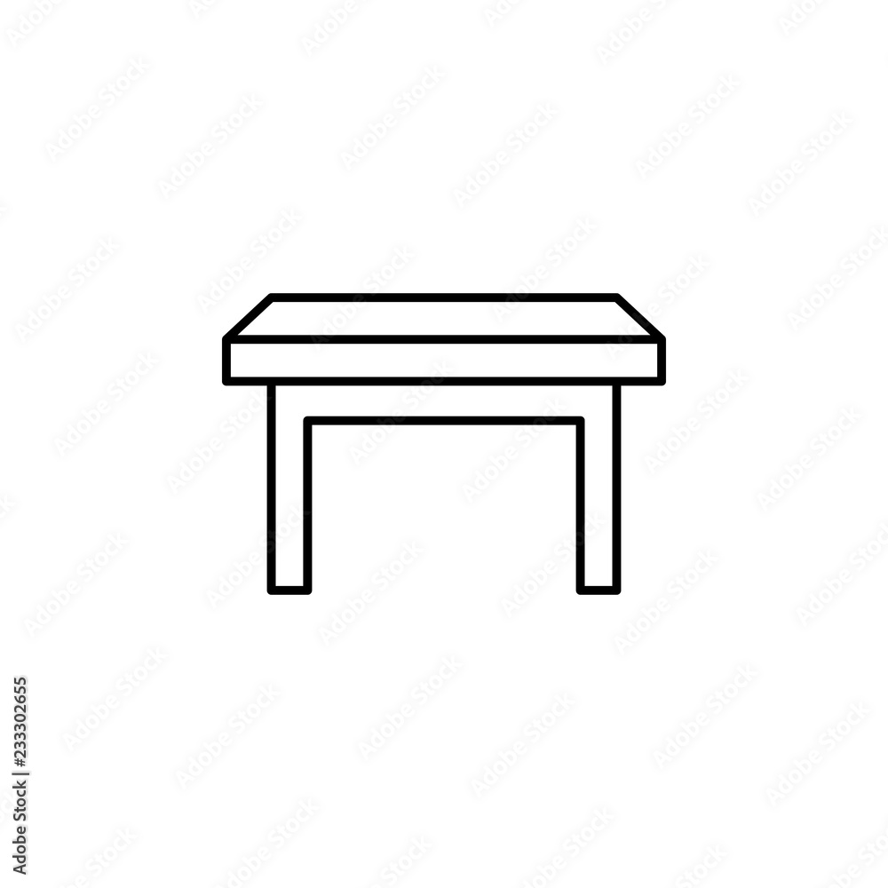 Aufkleber picnic table icon. element of outline furniture icon. thin line icon for website design and developm