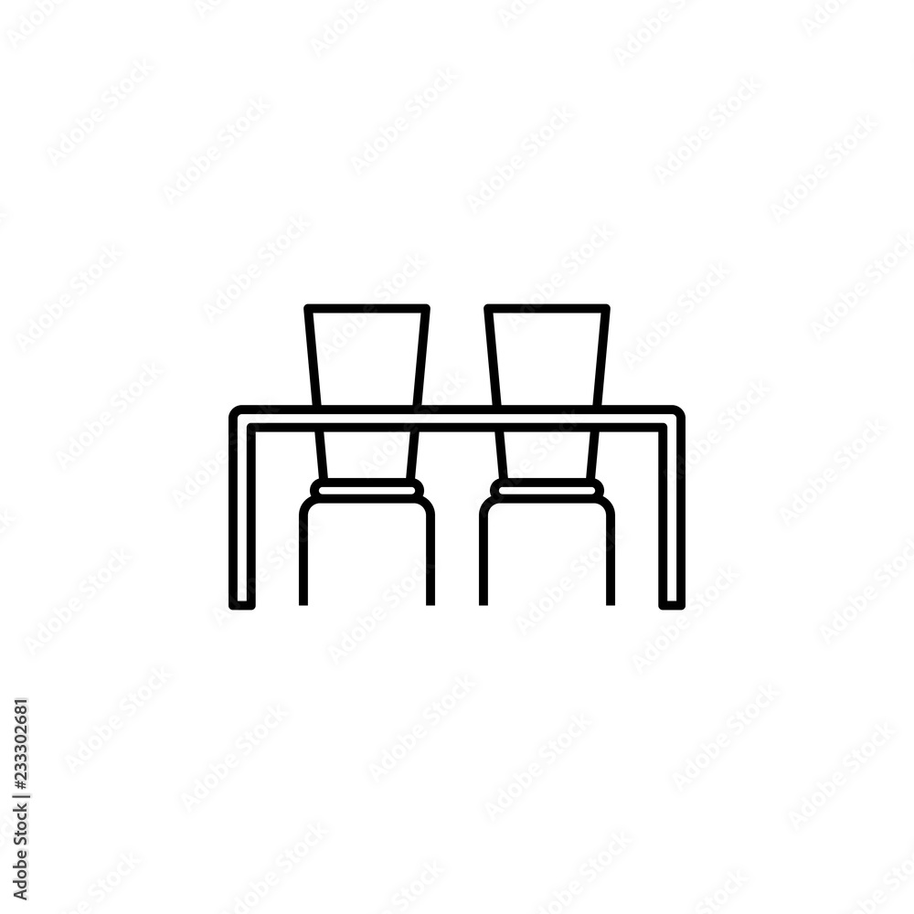 Poster table icon. element of outline furniture icon. thin line icon for website design and development, ap