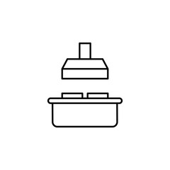 stove icon. Element of outline furniture icon. Thin line icon for website design and development, app development. Premium icon