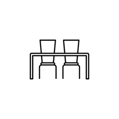 table icon. Element of outline furniture icon. Thin line icon for website design and development, app development. Premium icon