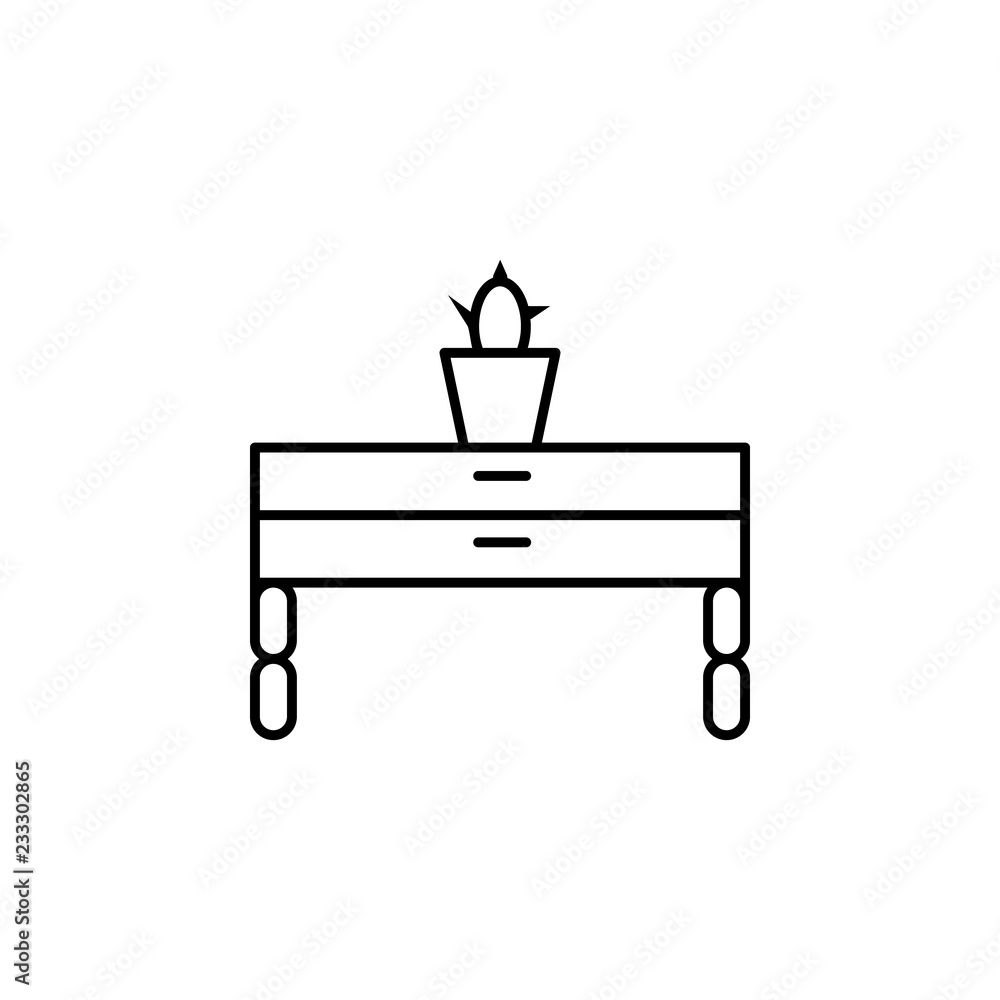 Poster drawer icon. element of outline furniture icon. thin line icon for website design and development, a