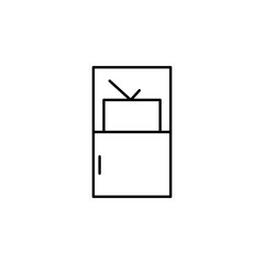 tv table icon. Element of outline furniture icon. Thin line icon for website design and development, app development. Premium icon
