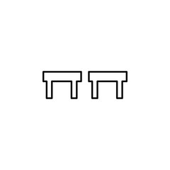 chairs icon. Element of outline furniture icon. Thin line icon for website design and development, app development. Premium icon