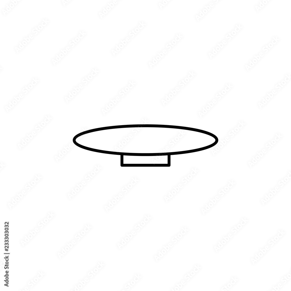 Poster round table icon. element of outline furniture icon. thin line icon for website design and developme