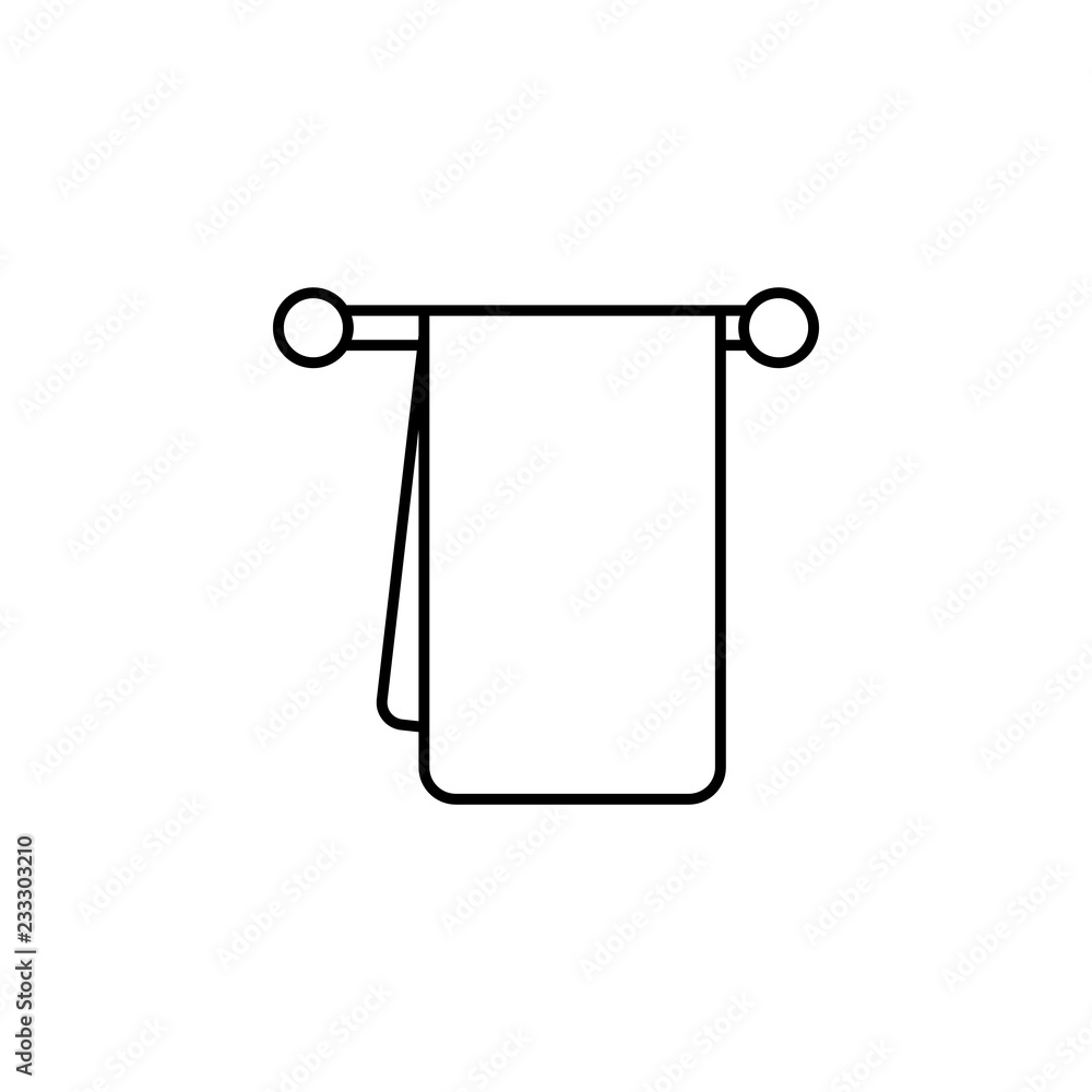 Poster towel hanger icon. element of outline furniture icon. thin line icon for website design and developm