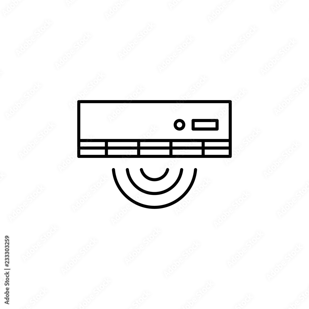 Poster air conditioner icon. element of outline furniture icon. thin line icon for website design and devel