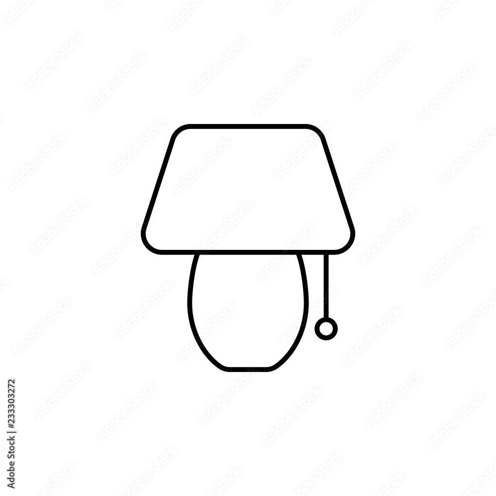 Poster lamp icon. element of outline furniture icon. thin line icon for website design and development, app