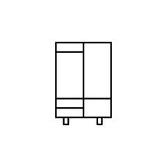wardrobe icon. Element of outline furniture icon. Thin line icon for website design and development, app development. Premium icon