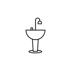 Obraz premium sink icon. Element of outline furniture icon. Thin line icon for website design and development, app development. Premium icon