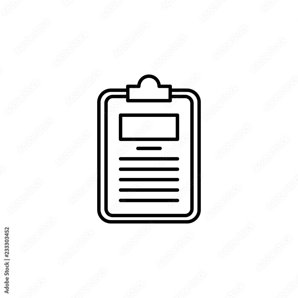 Aufkleber document, writing icon. element of editorial design icon. thin line icon for website design and deve