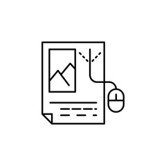 Click, mouse, digital editing icon. Element of editorial design icon. Thin line icon for website design and development, app development. Premium icon