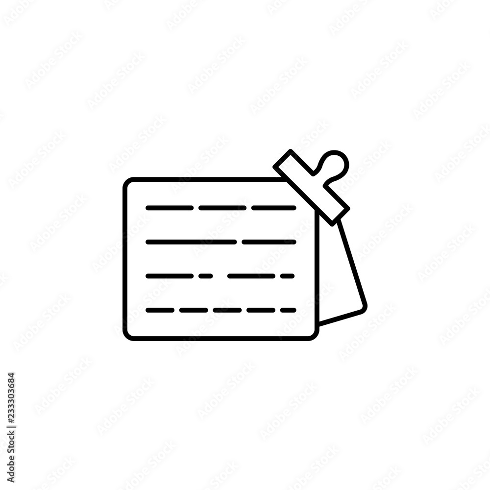 Fototapete notes, typing, document icon. element of editorial design icon. thin line icon for website design an