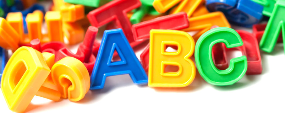 colorful alphabet letters plastic