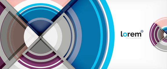 Obraz premium Circle abstract background, geometric modern design template