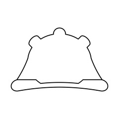 Worker construction helmet black and white