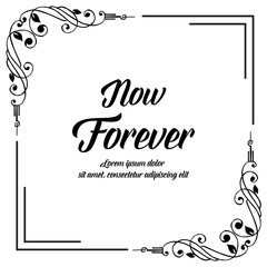 flower greeting card on white background vector art