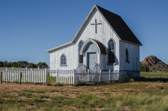 Old Wooden Church on the Prairie 