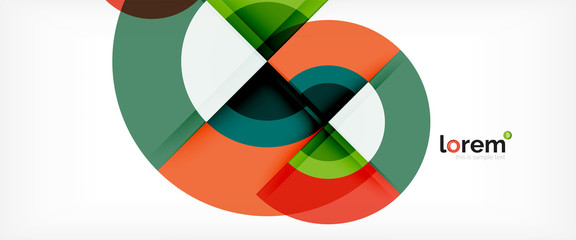 Fototapeta premium Circle abstract background, geometric modern design template