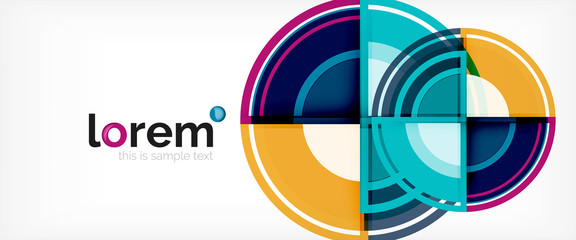 Fototapeta premium Circle abstract background, geometric modern design template