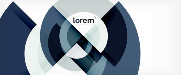 Fototapeta premium Circle abstract background, geometric modern design template