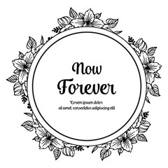 Vintage floral greeting card with blooming vector art