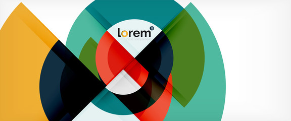 Obraz premium Circle abstract background, geometric modern design template