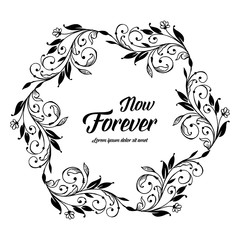 Vintage floral greeting card with blooming vector art