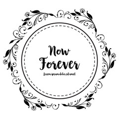 Vintage floral greeting card with blooming vector art