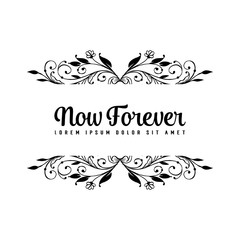 Vintage floral greeting card with blooming vector art