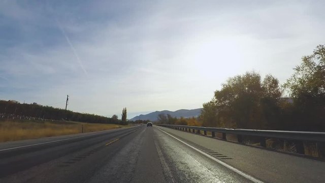 Drive through Central Washington's Columbia River Gorge on a sunny fall day