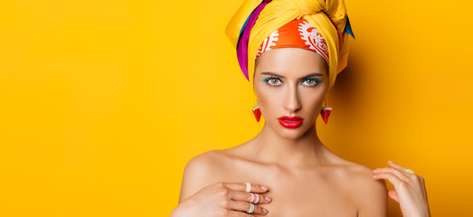 beautiful bright woman