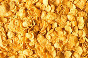 Background texture of cornflakes. Top view