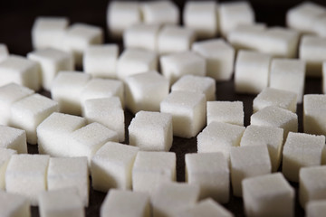 Sugar cubes background 
