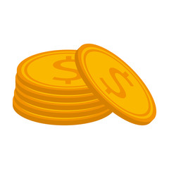 Money coins stacked