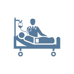 Doctor Checking a Patient Icon