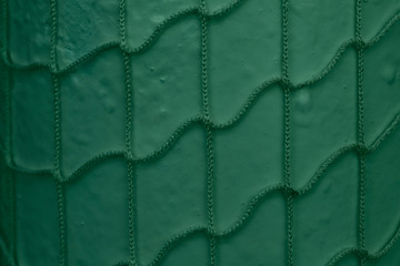 Abstract green background with grid. Cropped shot, vertical