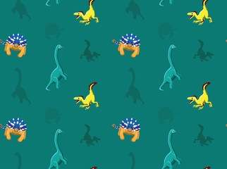 Fototapeta na wymiar Dinosaurs Wallpaper Vector Illustration 12