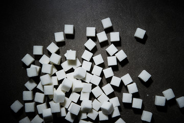 Sugar cubes background 