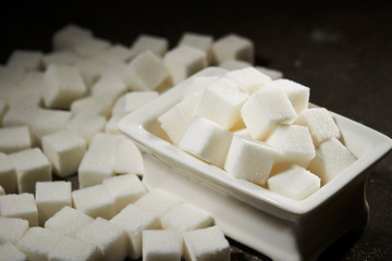 Sugar cubes background 