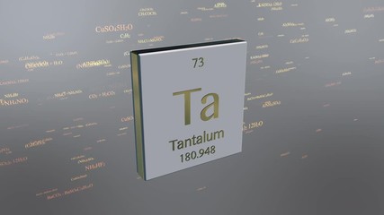 Tantalum - animated element icon - Powered by Adobe