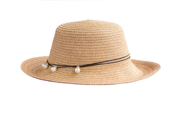 Fashion lady hat on white background