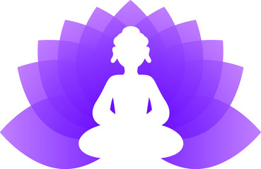 Buddha purple lotus leave