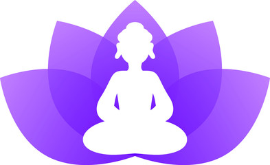 Buddha purple lotus leave