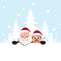cute santa claus characters in different emotions.